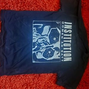 INSTITUTION t-shirt small punk totalitar